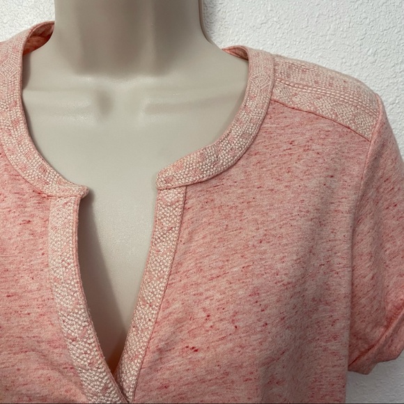 L.L. Bean Pink Short Sleeve Shoulder Embroidery XS - Picture 3 of 8